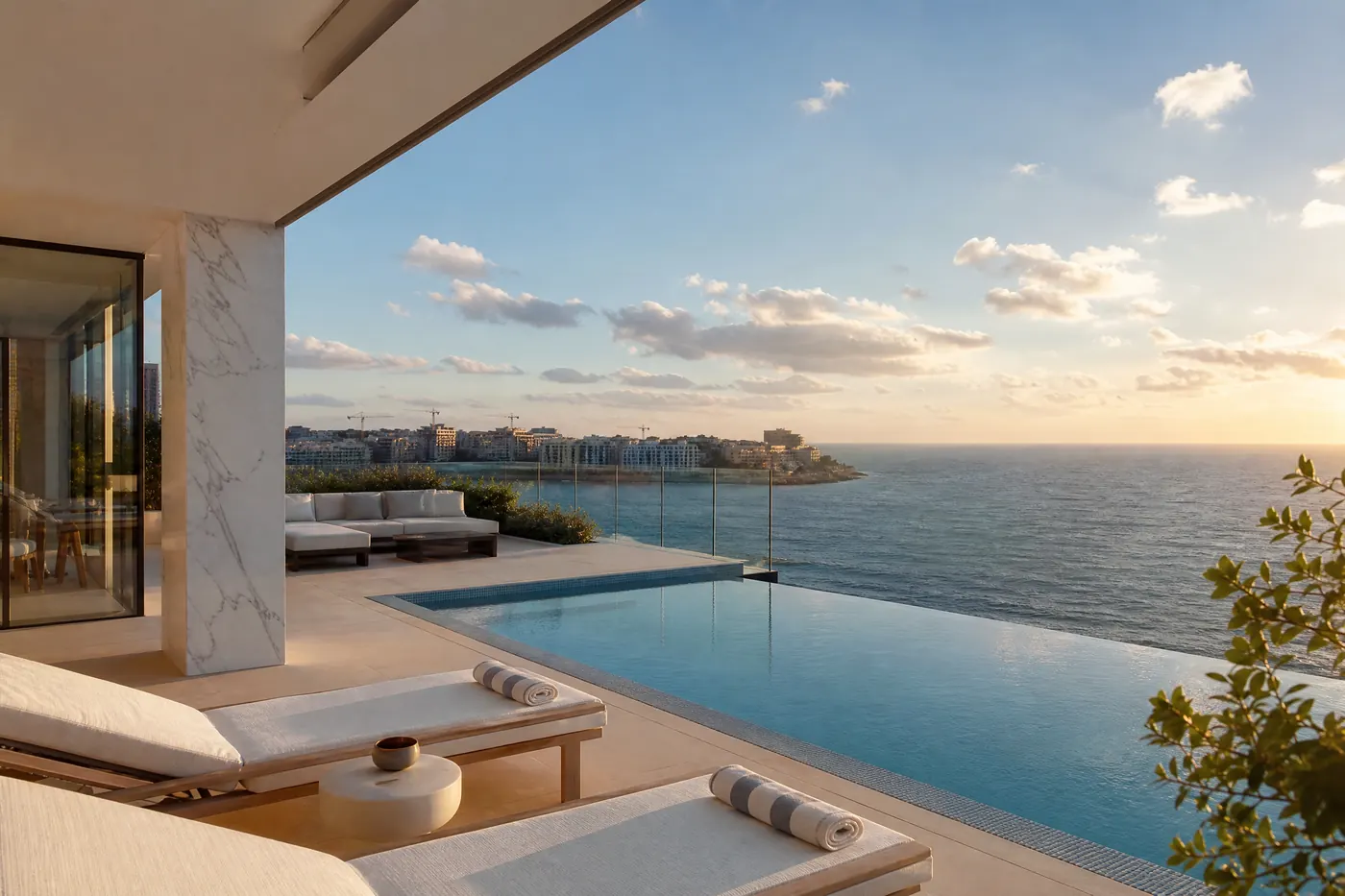 Moderne Wohnung mit Meerblick auf Malta